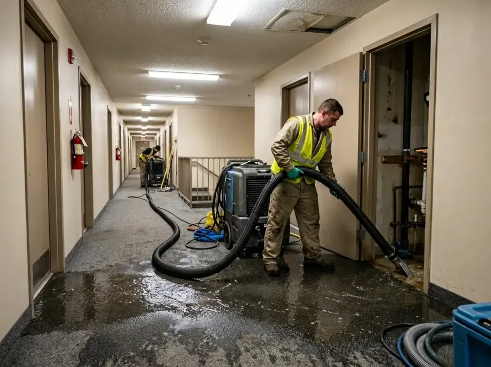 multi-unit-apartment-hallway-f-005 — frequently asked questions, Emergency Burst Pipe Water Extraction & Removal in Rosevill…